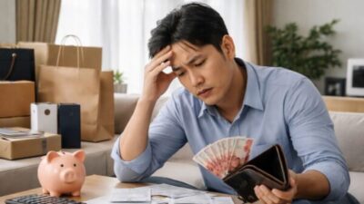 Ilustrasi gaji naik tapi tetap boncos akibat gaya hidup dan pengeluaran meningkat