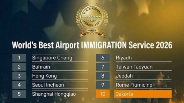 Petugas Imigrasi Bandara Soekarno Hatta melayani penumpang internasional dengan autogate modern