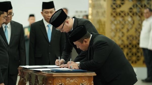 Pelantikan Dirjen Imigrasi oleh Menteri Imipas Agus Andrianto di Jakarta.