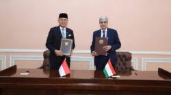 Delegasi Indonesia dan Tajikistan saat pertemuan konsultasi bilateral di Dushanbe.