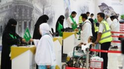 Pelayanan Mecca Route di Bandara Soekarno-Hatta untuk jemaah haji Indonesia.