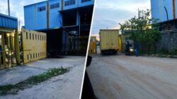 Aktivitas bongkar muat barang di kawasan perairan Batam yang menjadi perhatian terkait dugaan pengiriman barang tanpa dokumen resmi.