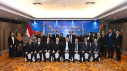 Delegasi Indonesia dan Turkmenistan saat menggelar Pertemuan Perdana Konsultasi Politik Tingkat Pejabat Senior di Jakarta.