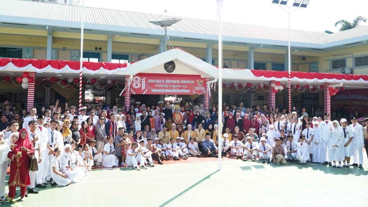 Peringatan HUT ke-81 RI oleh KJRI Davao City bersama WNI di Mindanao.