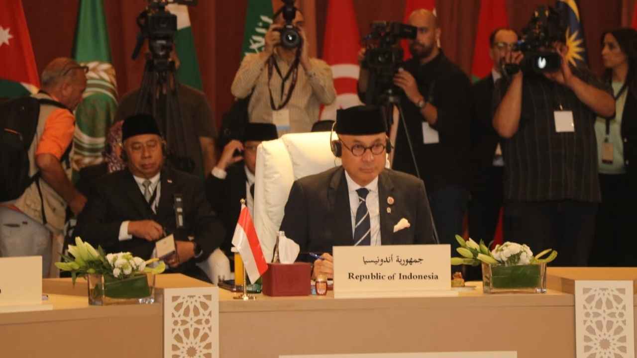 Wakil Menteri Luar Negeri RI Arrmanatha Nasir menghadiri Pertemuan Tingkat Menteri mengenai Yerusalem di Amman, Yordania.