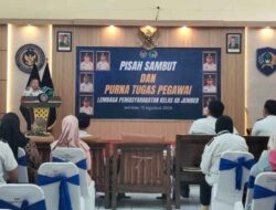 Lapas Jember Ganti Sejumlah Pejabat, Dua Pegawai Purna Tugas