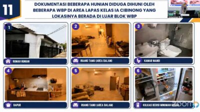 Fasilitas mewah yang ditemukan Ombudsman saat sidak di Lapas Cibinong.