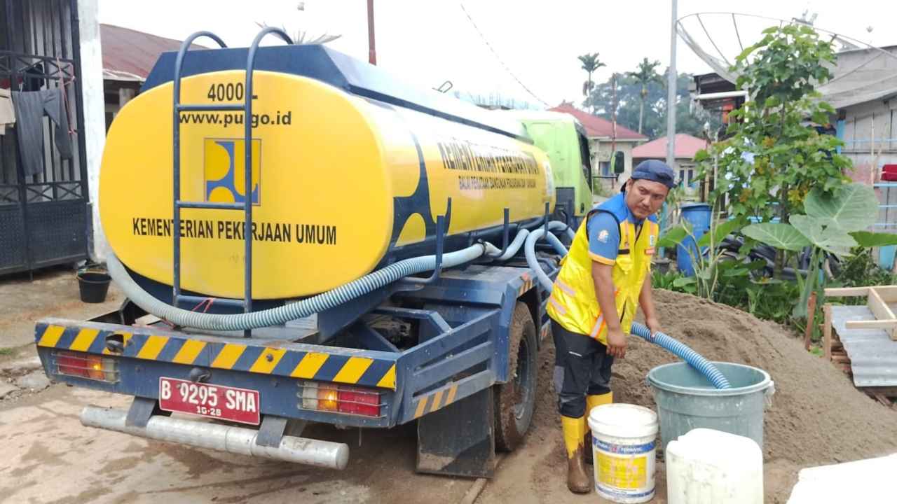 Pemulihan infrastruktur pascagalodo di Arosuka Kabupaten Solok oleh Kementerian PU.