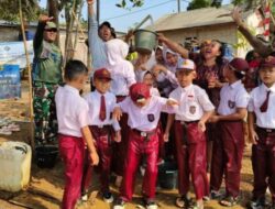 TMMD ke-130 Kodim 0622 Bangun Sumur Bor, 60 KK dan SDN Cikole Nikmati Air Bersih