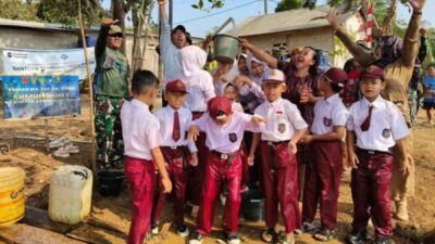 Sumur bor program TMMD ke-130 Kodim 0622 di Kampung Cikiara Kebun, Sukabumi, untuk membantu kebutuhan air bersih warga dan SDN Cikole.